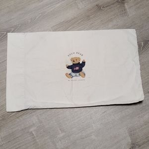 Vintage Ralph Lauren Cotton flag sweater bear pillow case